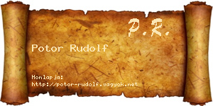 Potor Rudolf névjegykártya