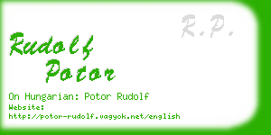 rudolf potor business card